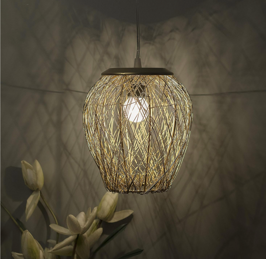 Gold Weave Hanging Lamp