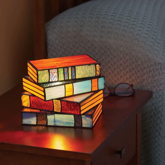 GlassGlow Book Lamp