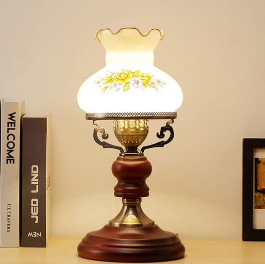 VintageGlow - Red Brown Table Lamp