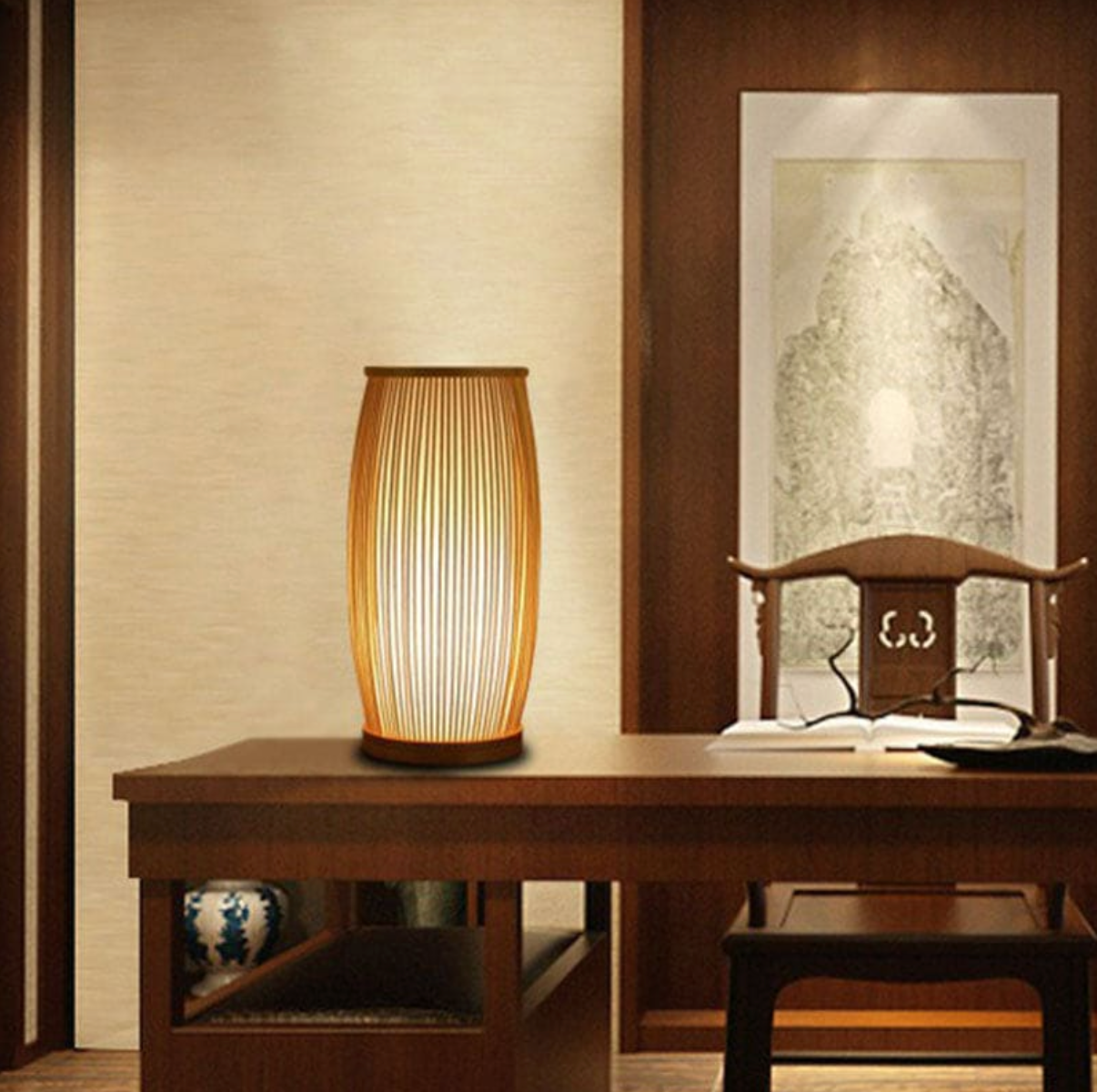 BambooAura - Illuminated Table Lamp