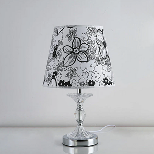 FloralGlow - Elegant Table Lamp with Flower Motif