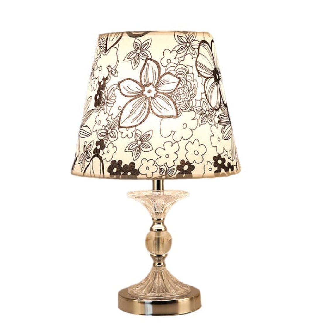 FloralGlow - Elegant Table Lamp with Flower Motif