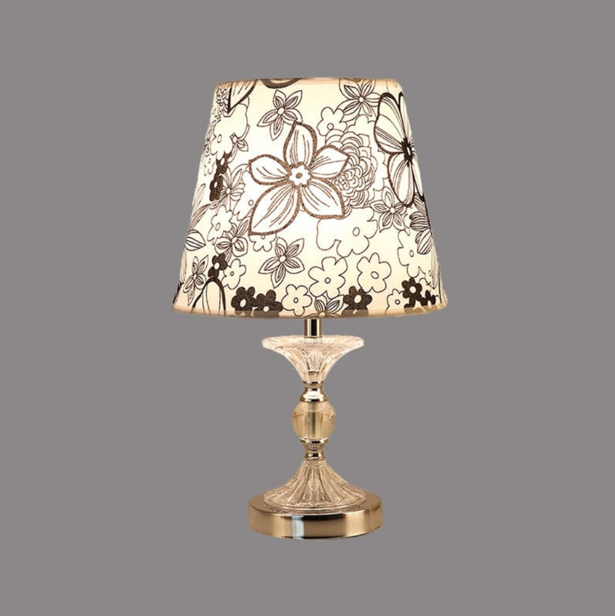 FloralGlow - Elegant Table Lamp with Flower Motif