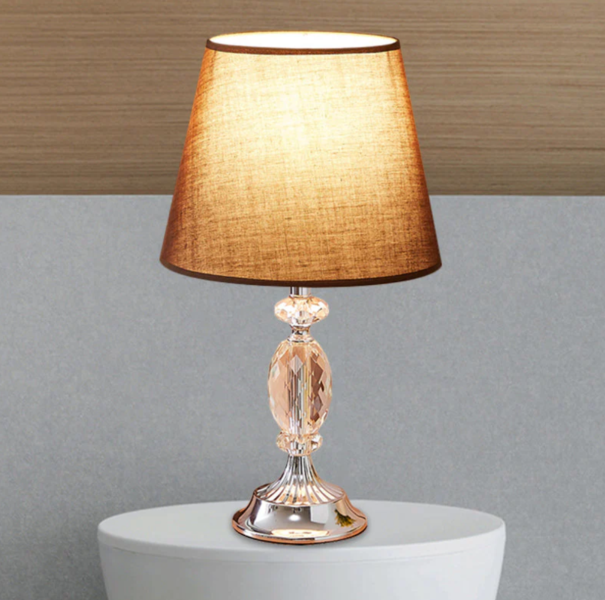 EleganceGlow - Tapered Glass Block Lamp