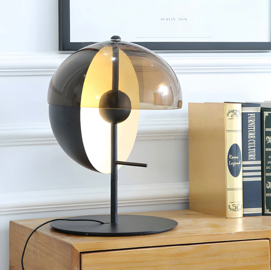 Astra - Modern Hemisphere Lamp with Smoked Shade