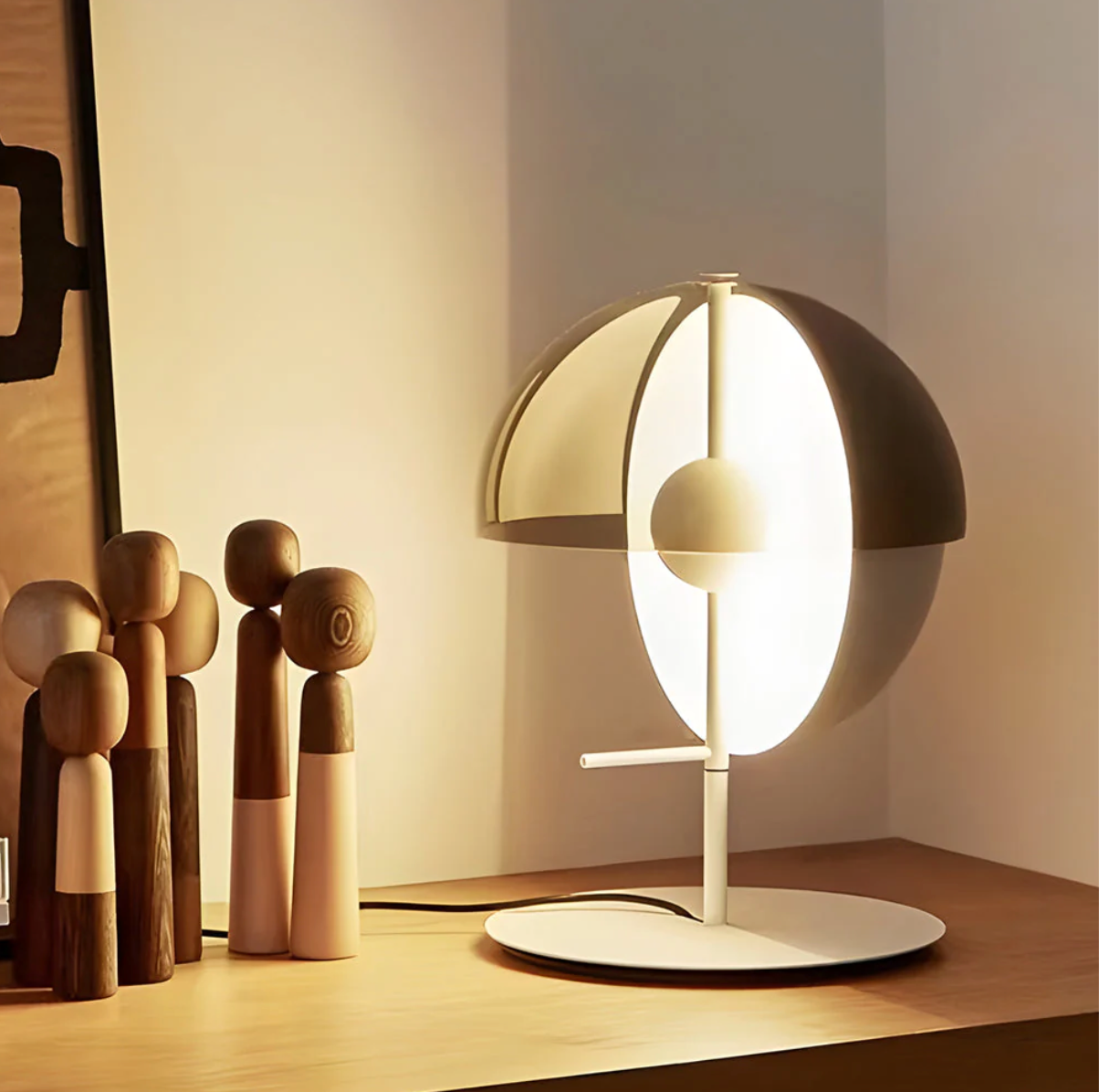 Astra - Modern Hemisphere Lamp with Smoked Shade