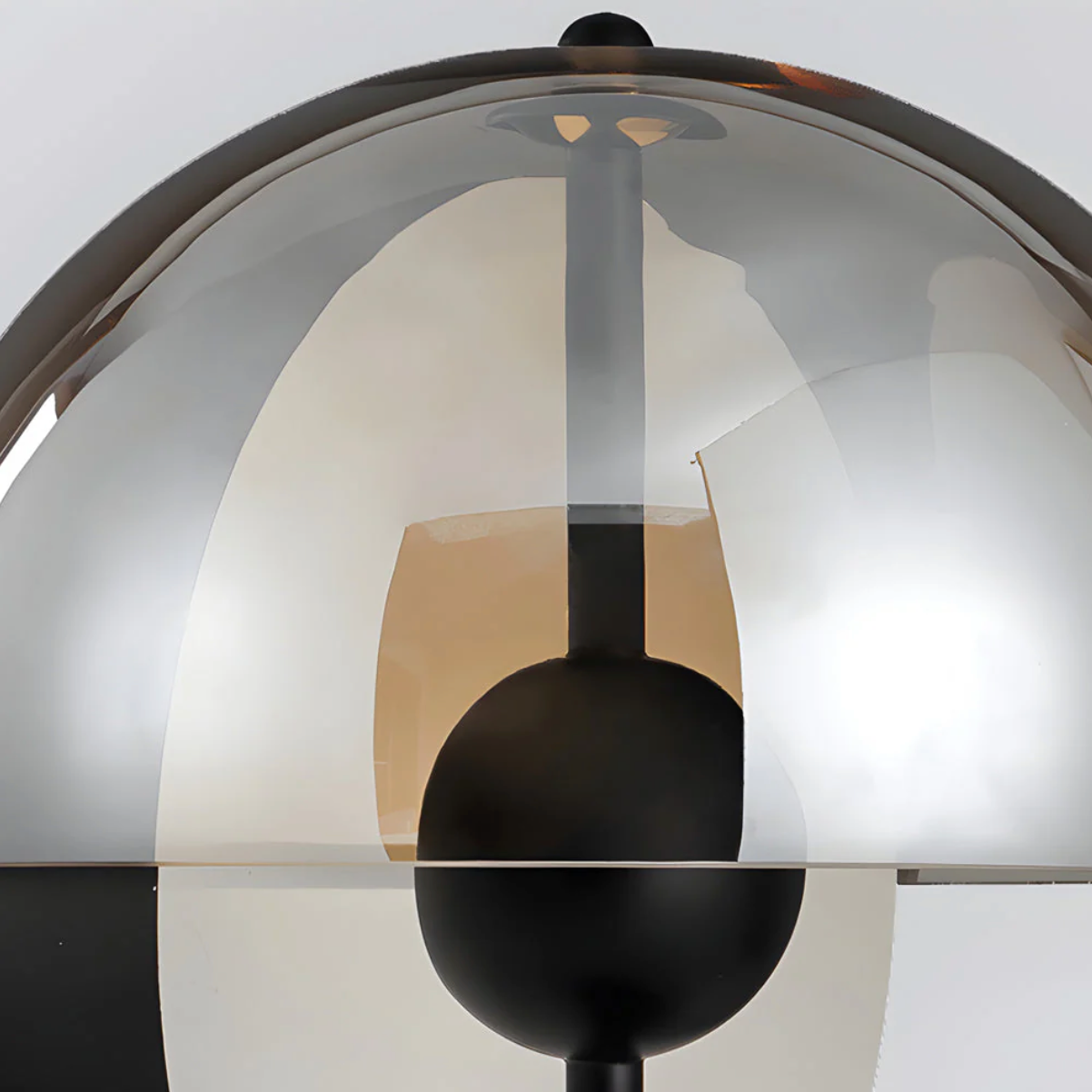 Astra - Modern Hemisphere Lamp with Smoked Shade