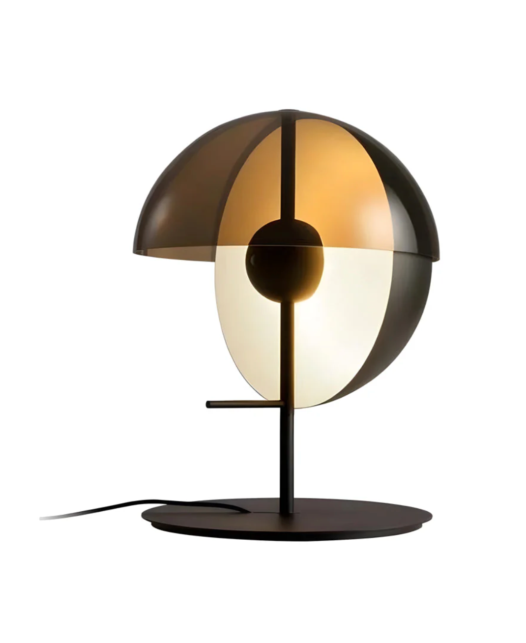 Astra - Modern Hemisphere Lamp with Smoked Shade