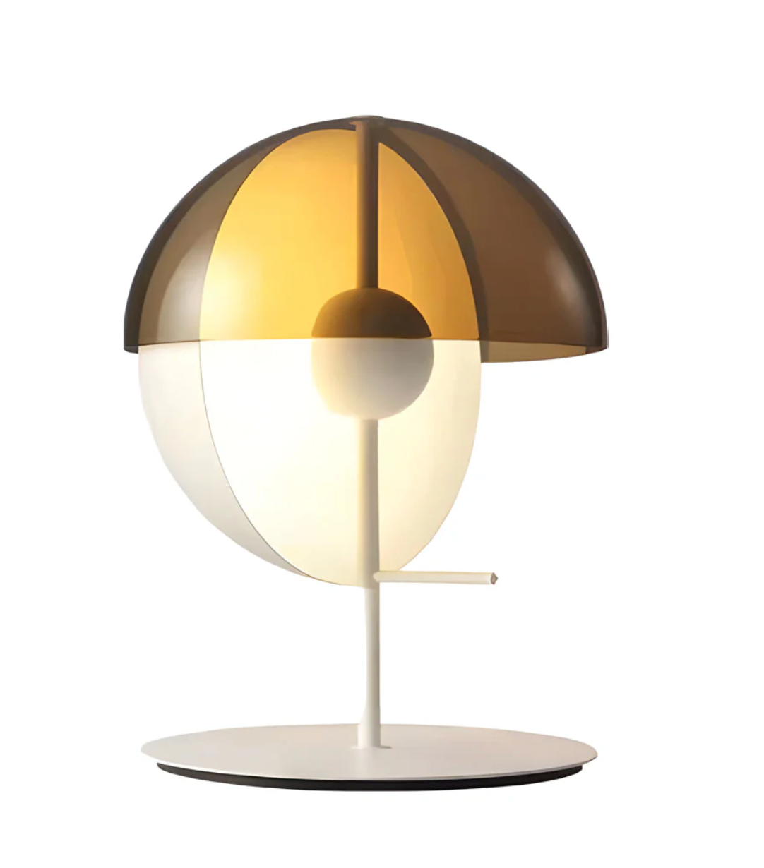 Astra - Modern Hemisphere Lamp with Smoked Shade