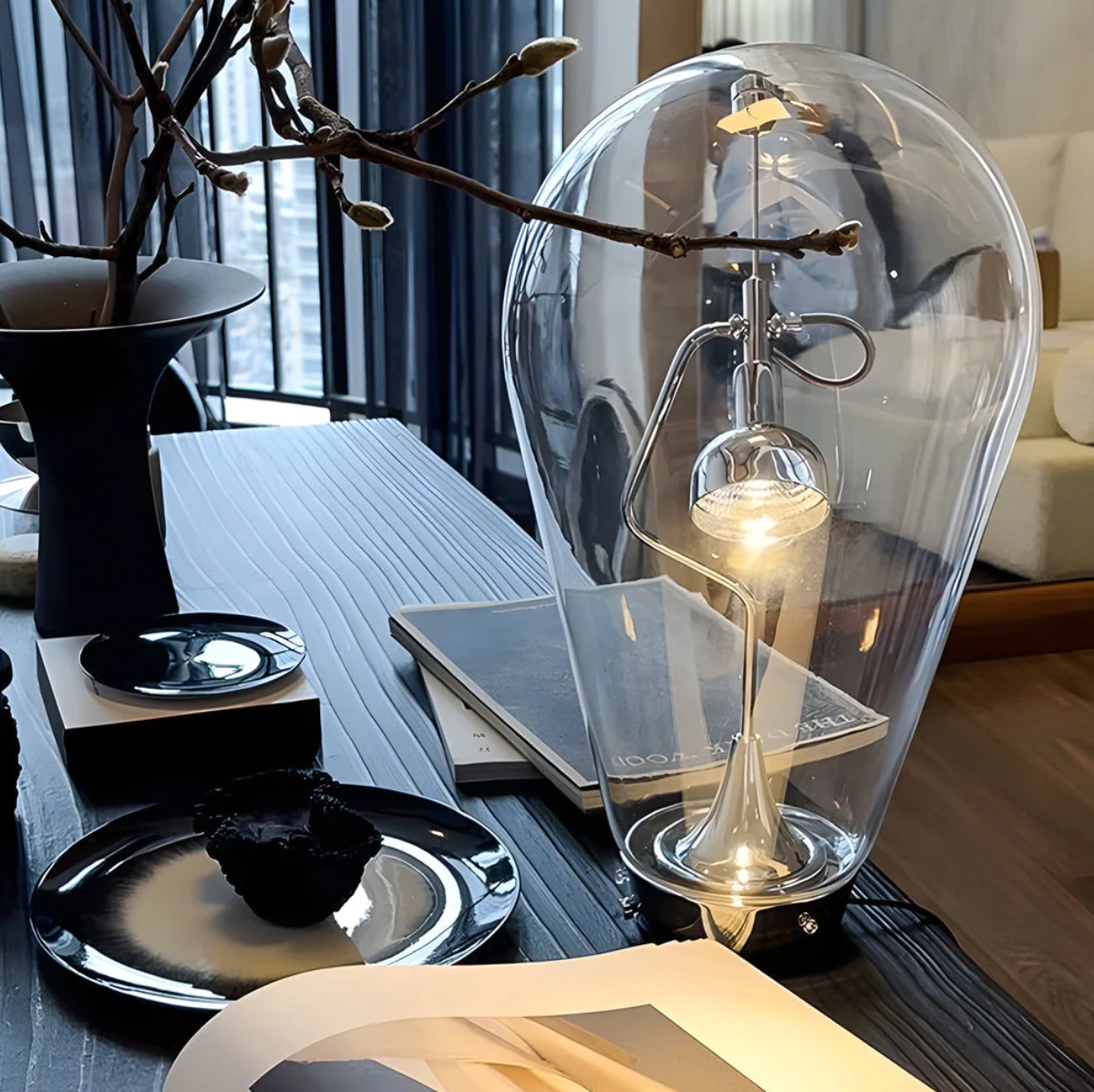 LightSphere - Modern Magnetic Glass Sphere Table Lamp with Touch Dimming