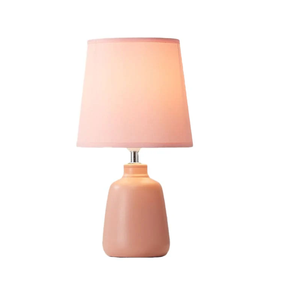 Contemporary Tapered Fabric Bedside Lamp