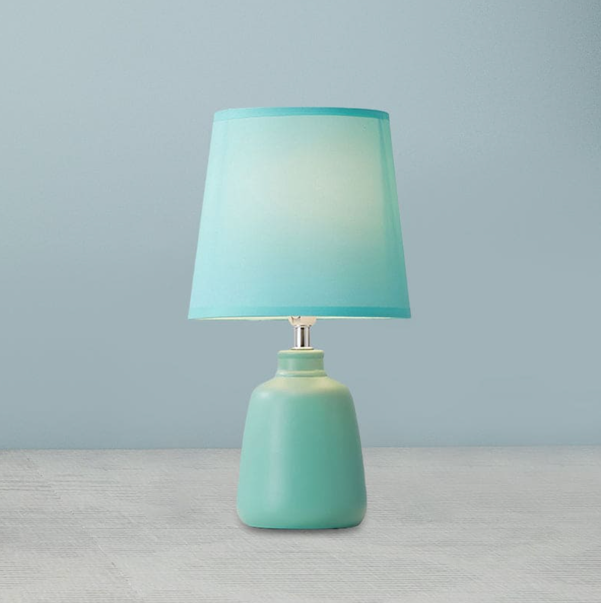 Contemporary Tapered Fabric Bedside Lamp