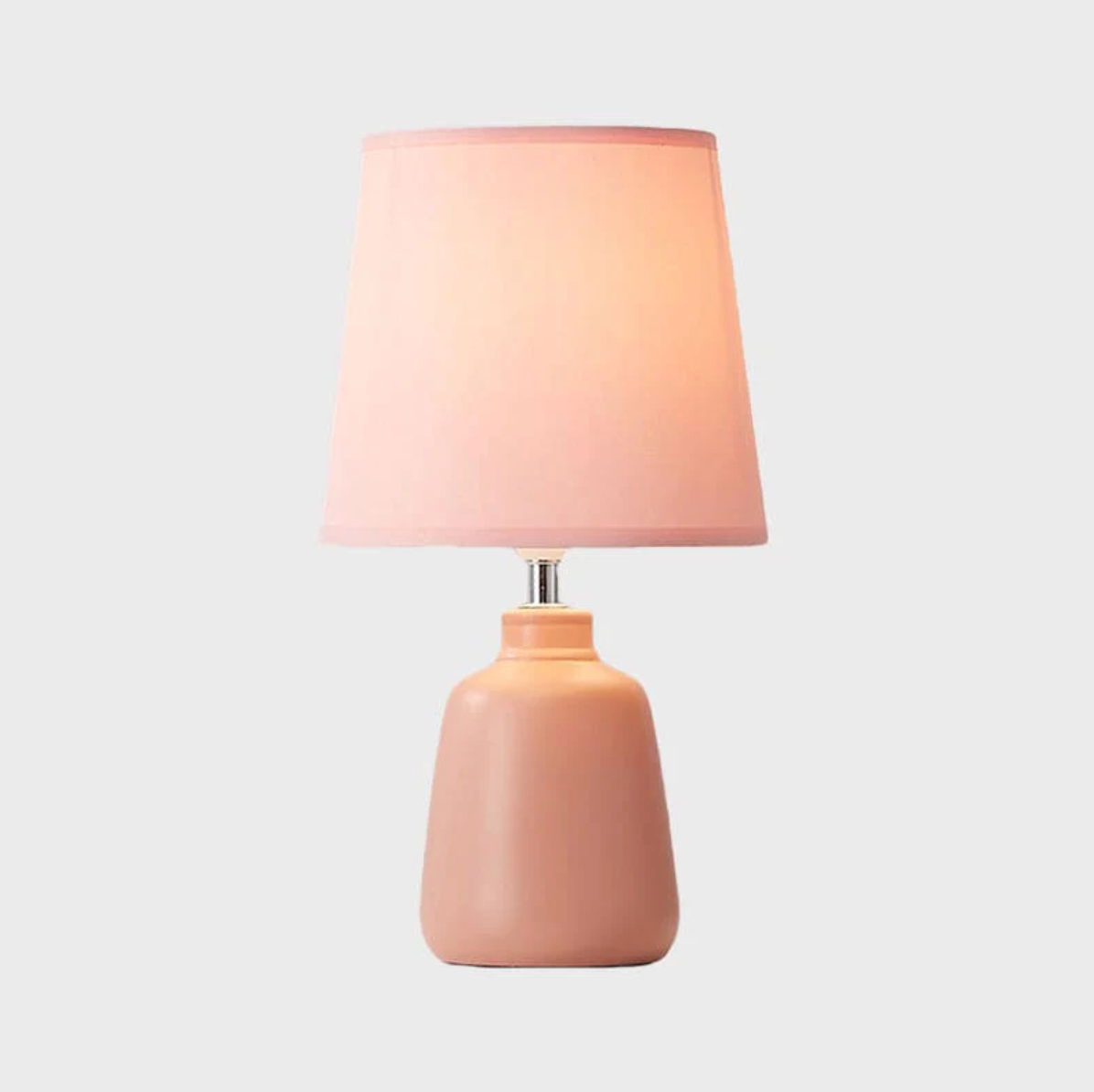 Contemporary Tapered Fabric Bedside Lamp