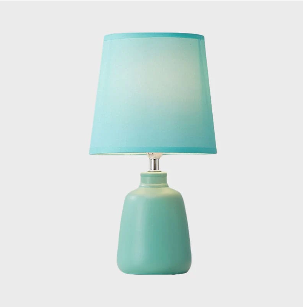 Contemporary Tapered Fabric Bedside Lamp