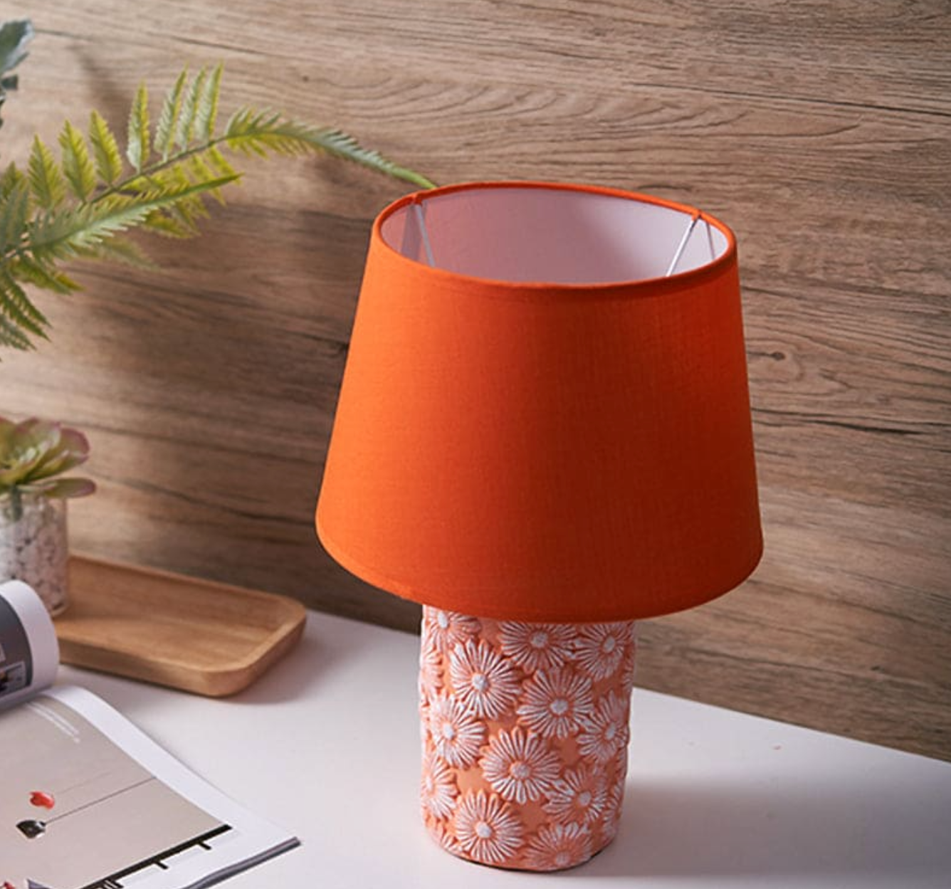 FloraGlow - Orange Sunflower Base Lamp