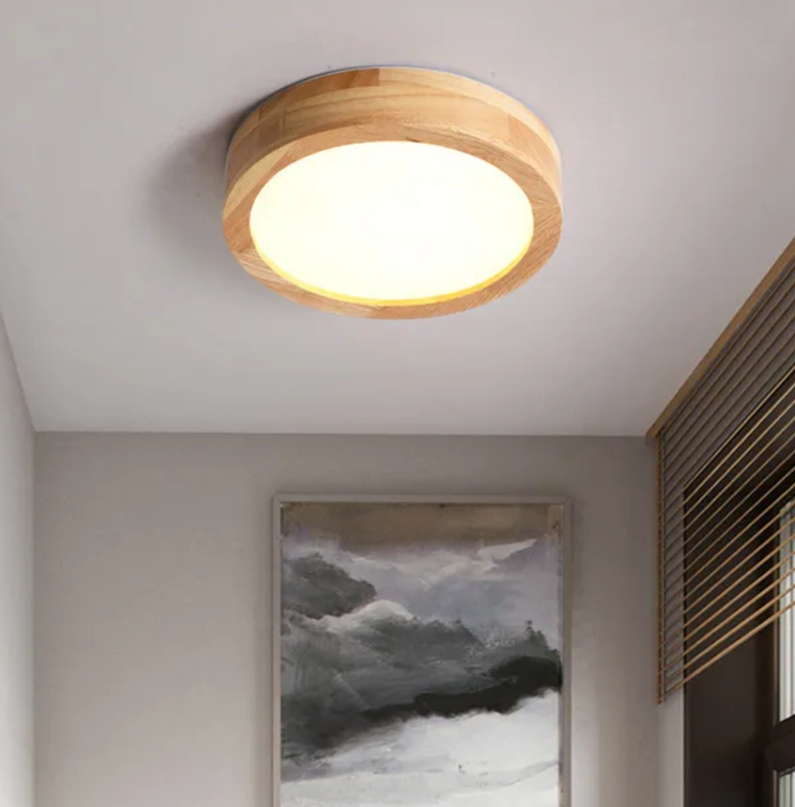 ArcticBeam - Round Wooden Ceiling Lamp