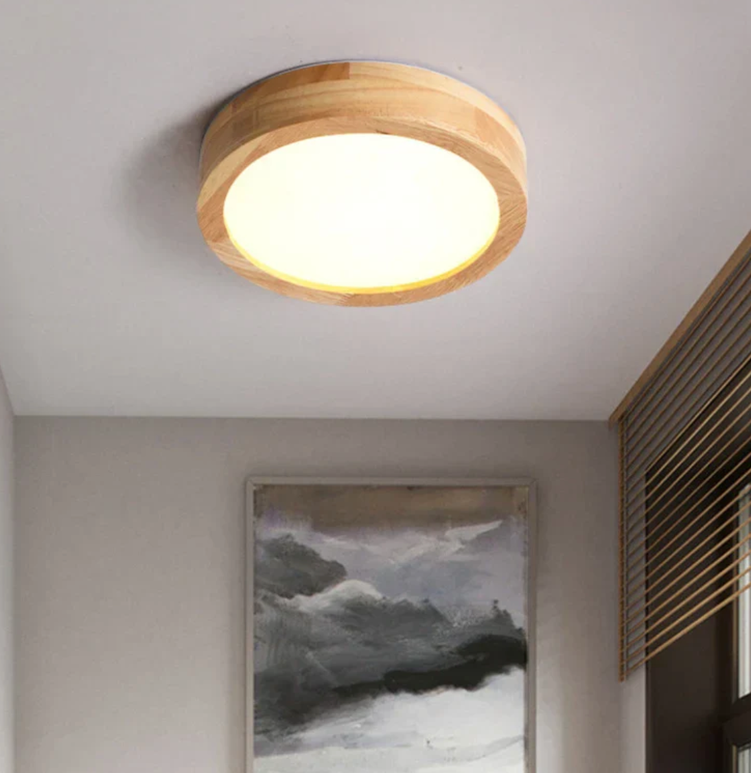 ArcticBeam - Round Wooden Ceiling Lamp