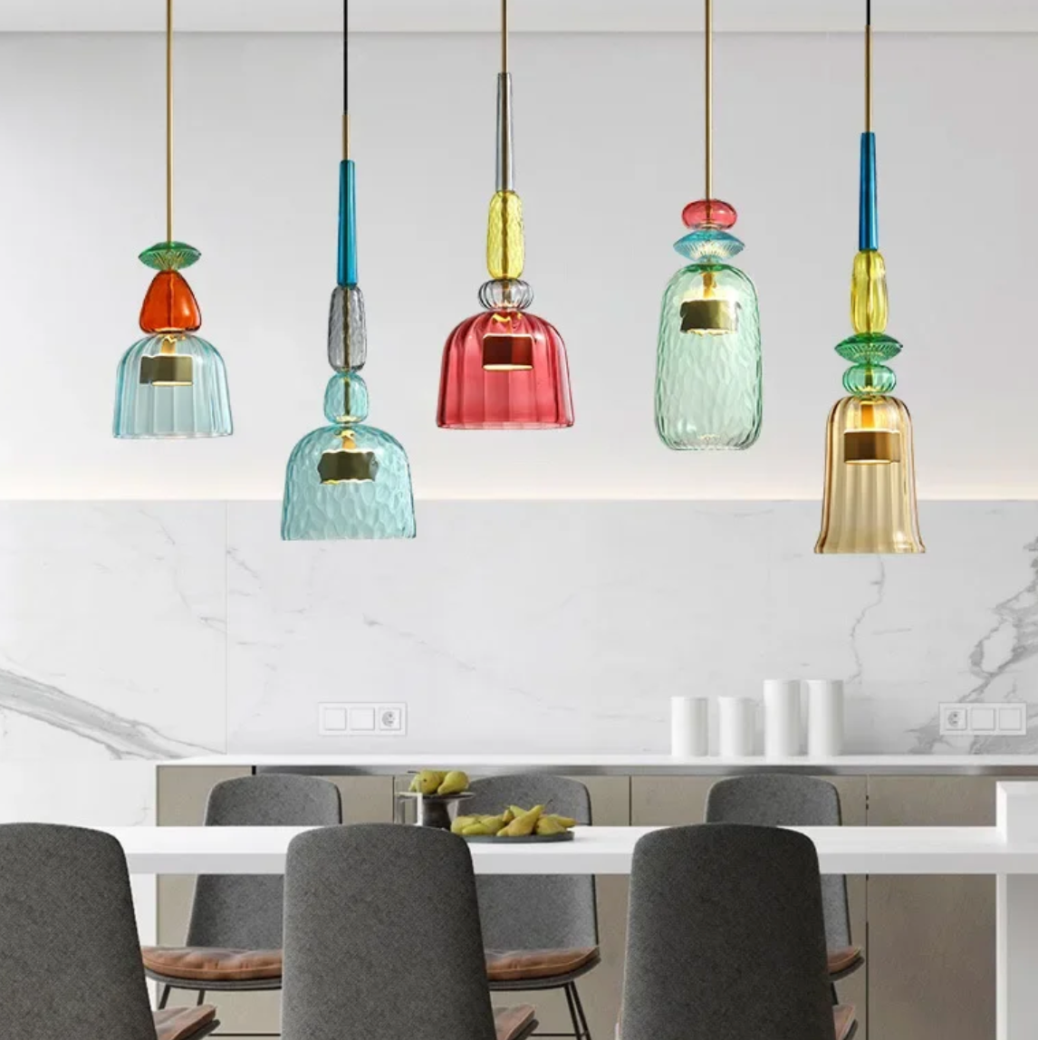 MetroLuxe - Colorful Glass Pendant Lights